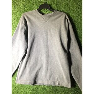 Gap Sweater Pullover Men XL Gray V-Neck‎ Fleece Long Sleeve Regular